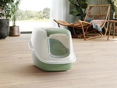 Actual product image Savic kattenbak nestor botanical groen (Cat litter box closed)