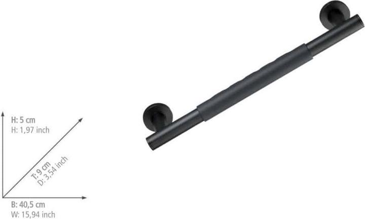 Produktbild Wenko Wandhaltegriff Secura schwarz