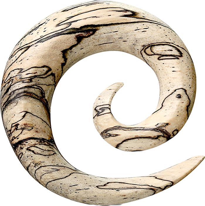 Star Piercing Dehnspirale aus Tamarind Holz (Organisch)