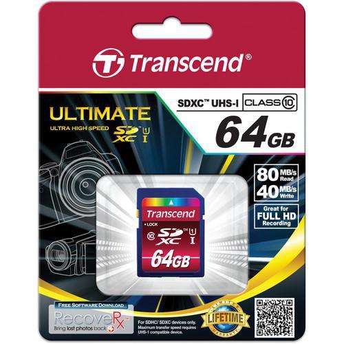 Immagine prodotto Transcend SDXC Ultimate 600x (64 GB, SDXC, U1, UHS-I)