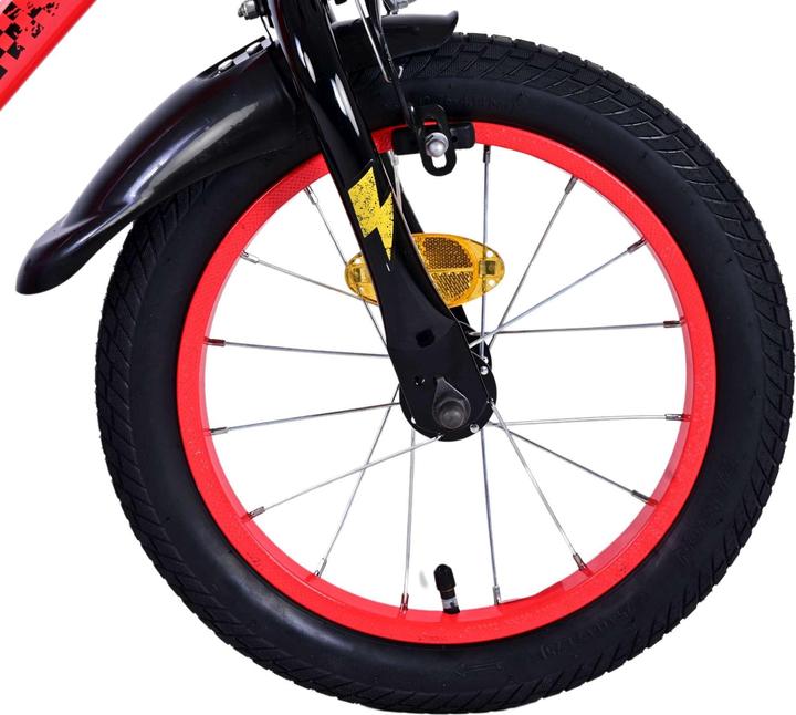 Produktbild Cars Disney 14-Zoll-Kinderfahrrad Rot mit zwei Handbremsen - Sicherheit, Komfort und langanhaltende (14")