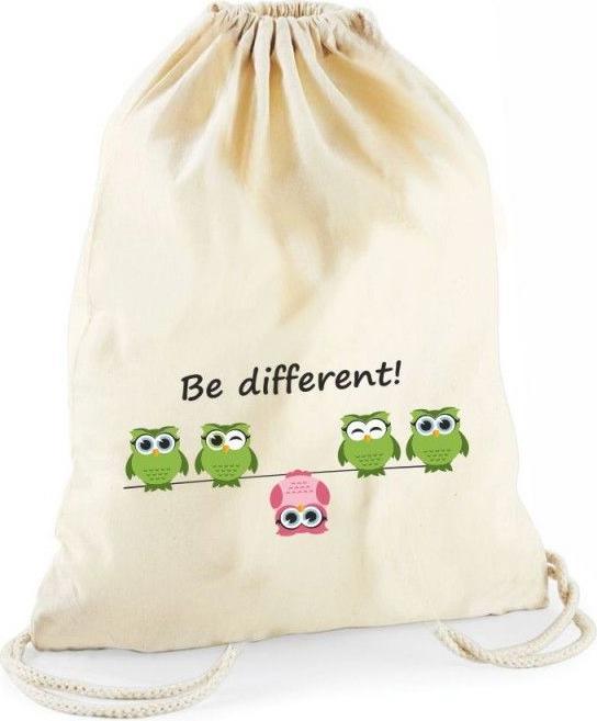 Actual product image 4you Design Statement gym bag "Be different!" nature"
