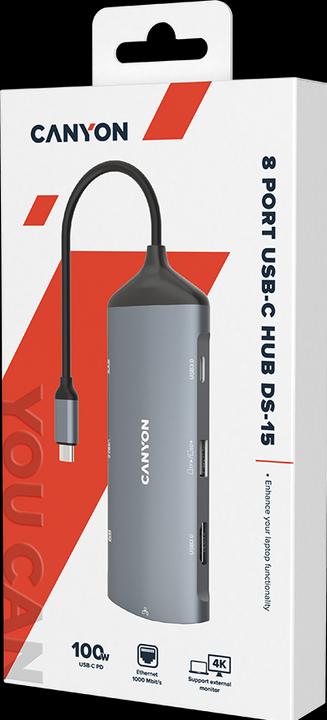 Immagine prodotto Canyon Docking station DS-15 (USB-C, 8 Porti)