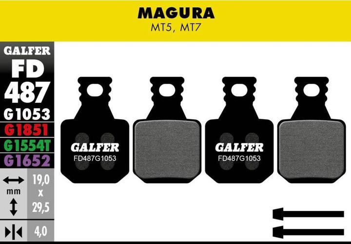 Produktbild Galfer Bike Standard Bremsbeläge (Magura, Semi-Metallisch)