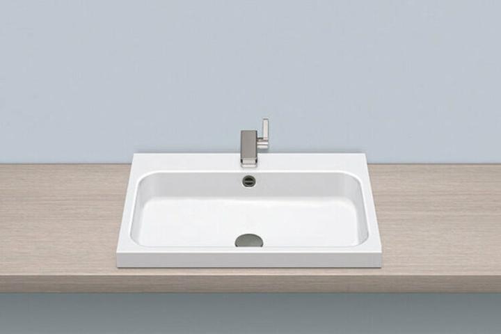 Produktbild Alape Aufsatzbecken AB.SR650H, rechteckig B: 650mm H: 127mm T: 472mm, 3231600000,weiss (472 mm, 650 mm)