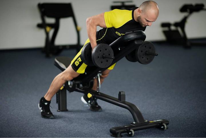 Produktbild Gymrex Schrägbank Trainingsbank verstellbar 135 kg Flachbank Hantelbank Fitnessbank