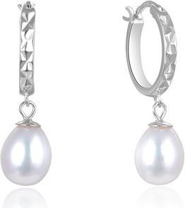 Image du produit Beneto Elégants boucles d'oreilles en argent avec de vraies perles AGUC2675P (L)