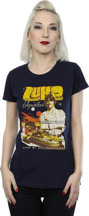 Actual product image Star Wars Womens/Ladies Luke Skywalker Rock Poster Cotton T-Shirt (M)