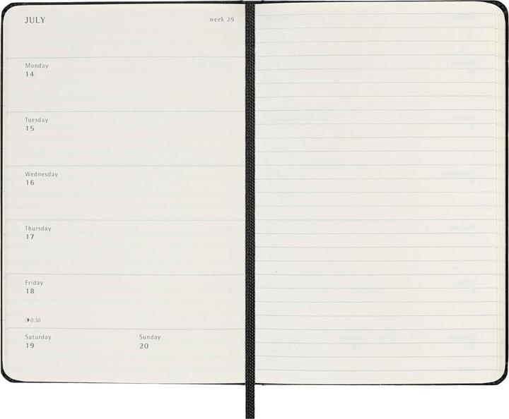 Nährwerte und Zutaten Moleskine Planer 2025 Fester Einband (9 x 14 cm, Französisch)