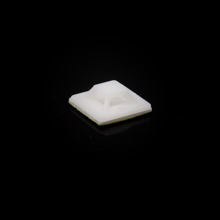 Actual product image Purecrea 20x20mm cable tie base white self-adhesive (Fixing loops, 20 mm, 1 pcs.)
