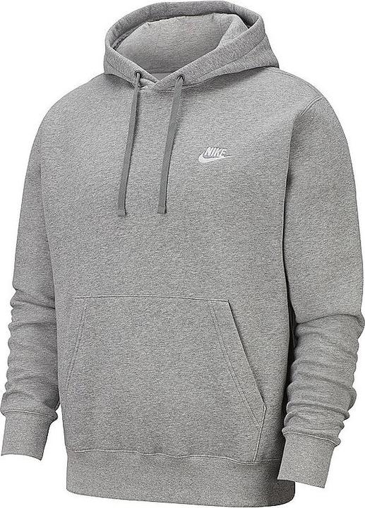 Nike Mens M NSW Club Hoodie PO BB Sweatshirt, dk Grey Heather/Matte Silver, 2XL (XXL)