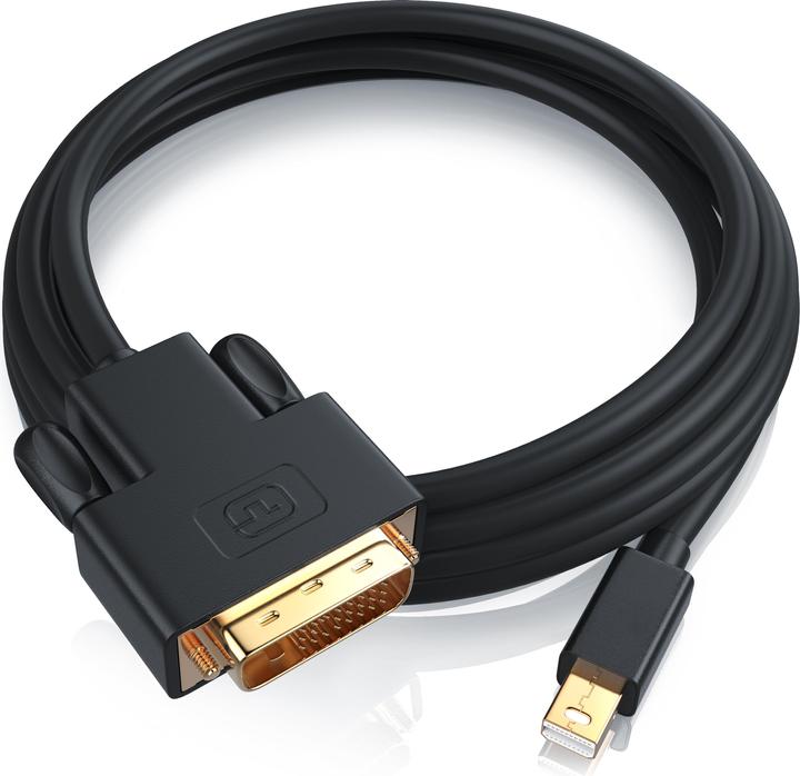 Image du produit CSL Câble vidéo Mini DisplayPort vers DVI, câble adaptateur de moniteur miniDP, pour Apple, PC et (2 m, DisplayPort, DVI)