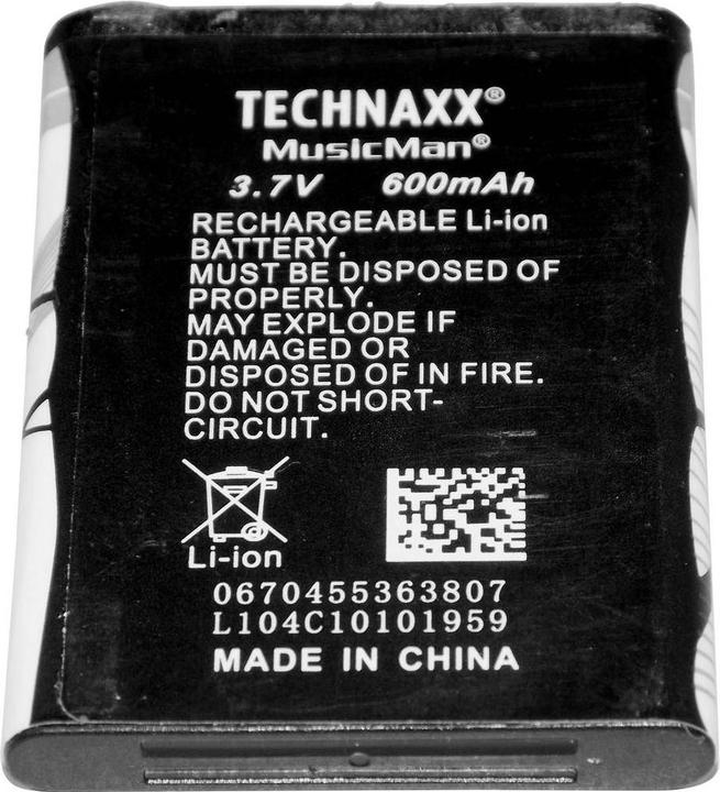 Actual product image Technaxx MusicMan MA (5 h, Rechargeable battery operated, Electrical connection)