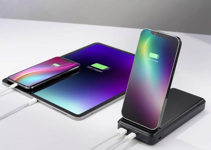 Actual product image Voltcraft VC-WPB-20000 Powerbank 20000 mAh Qi Wireless Charging, Power Delivery Li-Ion Black Stat (20000 mAh)