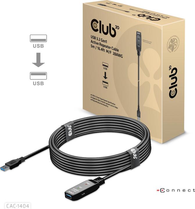 Productafbeelding Club 3D USB A - USB A (5 m, USB 3.2)