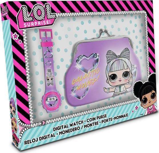 Immagine prodotto Kids Euroswan Set Euroswan per bambini con orologio digitale e portafoglio LOL LOL21003