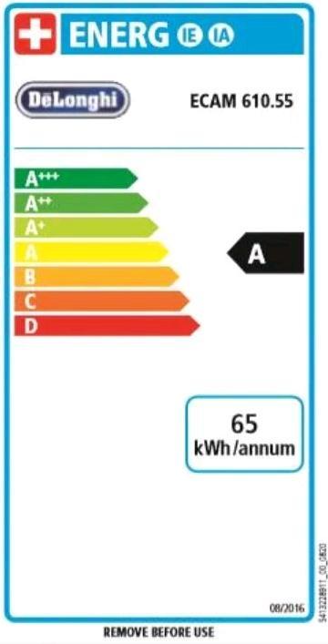 Energie-Label De'Longhi PrimaDonna Soul