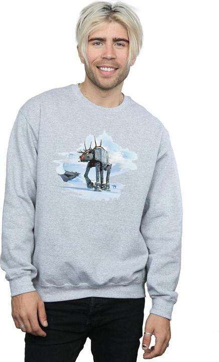 Actual product image Star Wars Mens Christmas AT-AT Reindeer Sweatshirt (S)