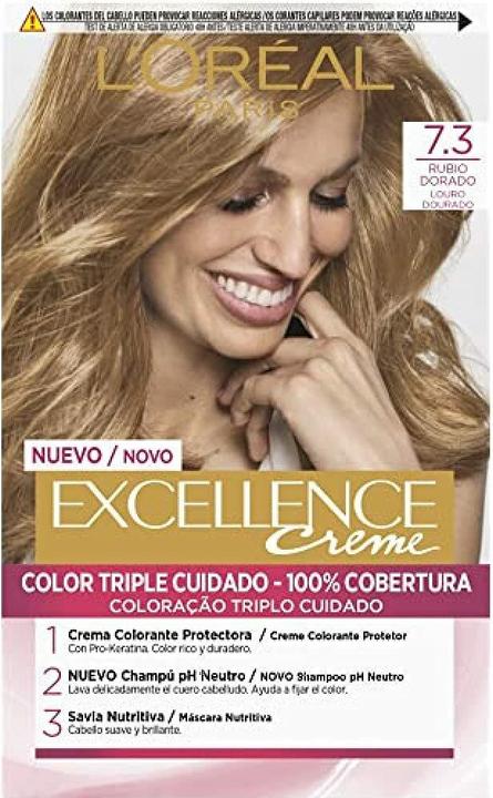 Actual product image L'Oréal Paris EXCELLENCE cream ink #7.3 rubio dorado (#7,3 rubio dorado)