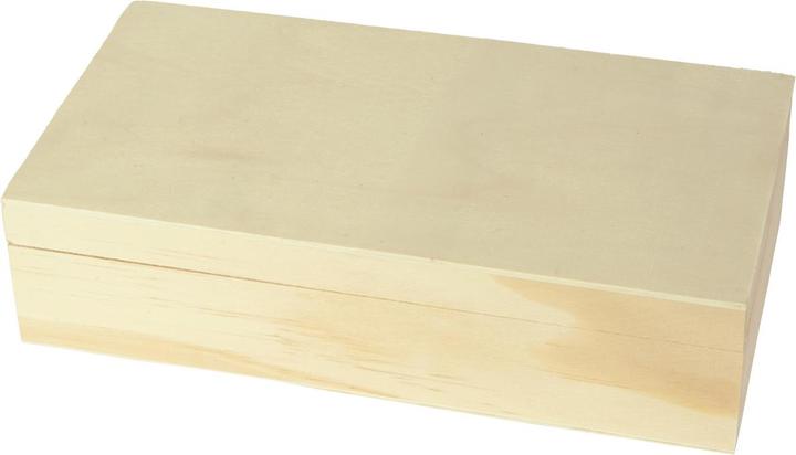 Natura Punto Boîte en bois avec couvercle, naturel, 22 x 12 x 5,5 cm
