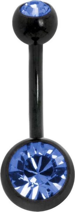 Image du produit Bijouteria Piercing nombril (Cristallin, Revêtement PVD (noir), Titane)