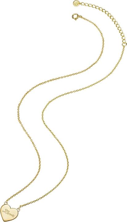 Image du produit Glanzstücke München Femme coeur/ amour argent sterling or jaune 40,0 cm chaîne de base + 5,0 cm extension - 11516 (Argent Sterling, 40 - 45 cm)
