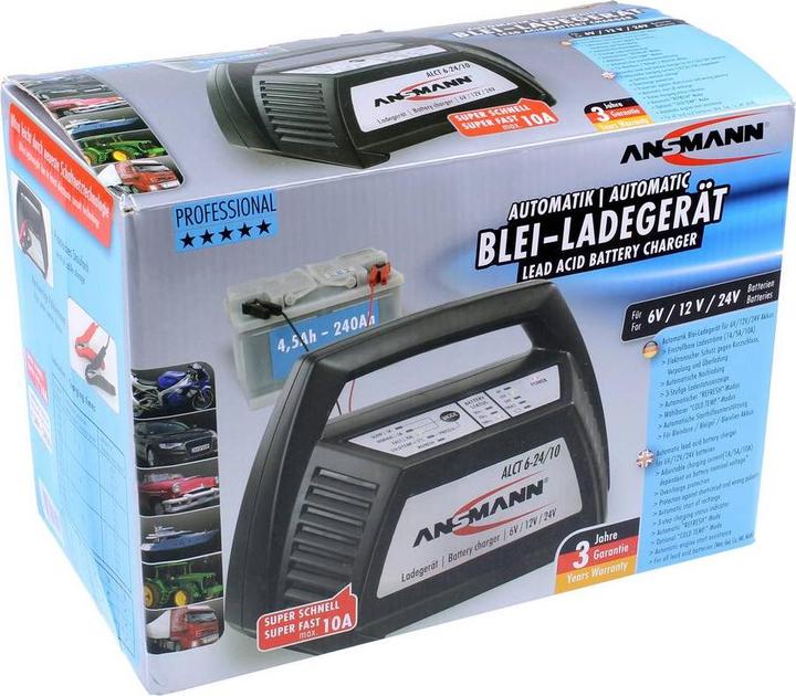Actual product image Ansmann Automatic charger ALCT 624/10 (6V, 12V, 24V, 10 A)