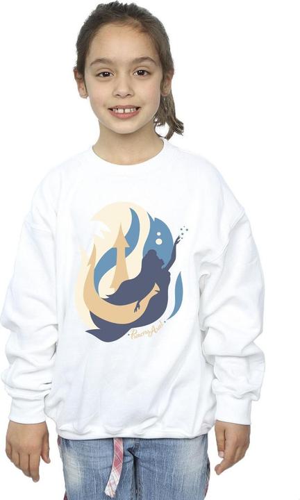 Actual product image Disney Girls The Little Mermaid Colour Silhouettes Sweatshirt (128)