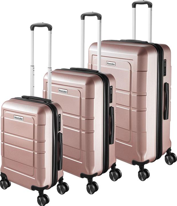 Image du produit tectake Set de valises rigides BRICE 3 pièces avec serrure à code