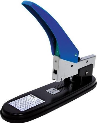 Office Depot Block stapler Heavy Duty Half strip 210 sheets Blue, black (210 Sheets)