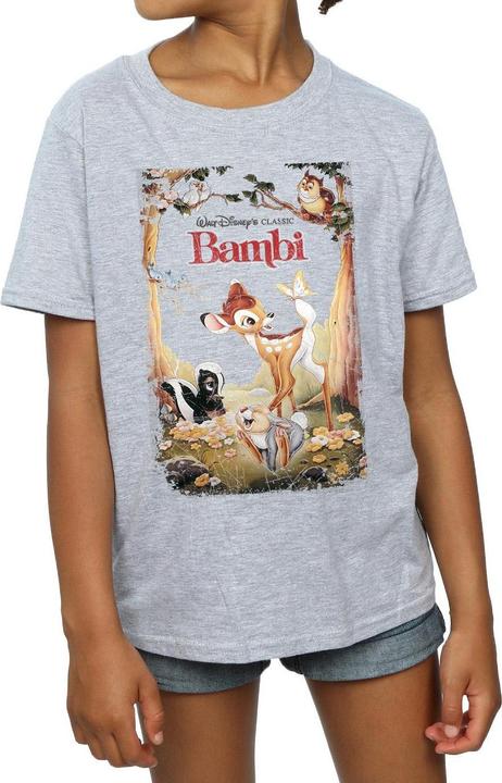 Immagine prodotto Disney Bambi Retro Poster Maglietta Ragazze (140, 146)