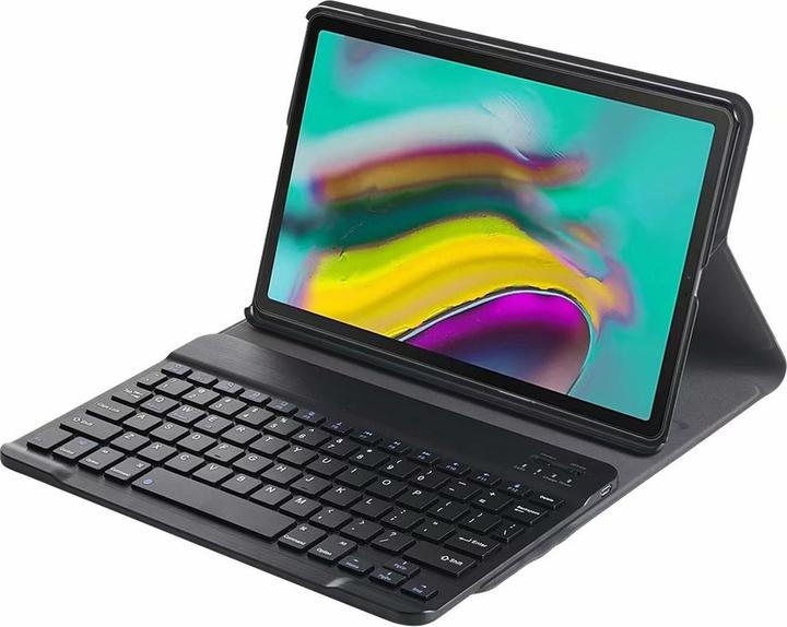 Produktbild Lobwerk 2in1 Keyboard Cover für Samsung Galaxy Tab S5e T720 T725 mit Standfunktion Tastatur Gold