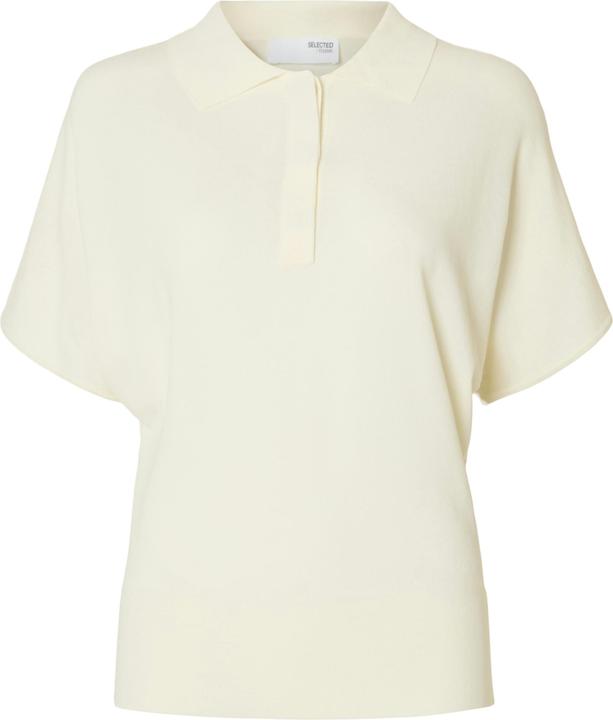Selected Femme Kurzarm Polohemd aus Strick