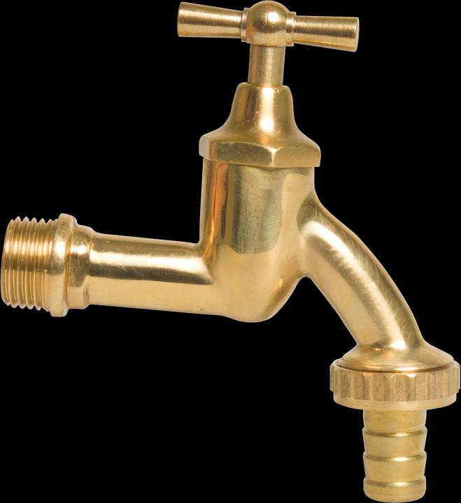 Actual product image Profec Auslaufventil Messing Poliert 1/2" x 13 mm Aussengewinde x Schlauchtülle 8bar