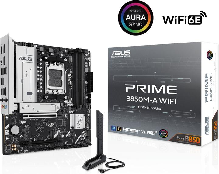Actual product image ASUS MB PRIME B850M-A WIFI (AM5, AMD B850, mATX)