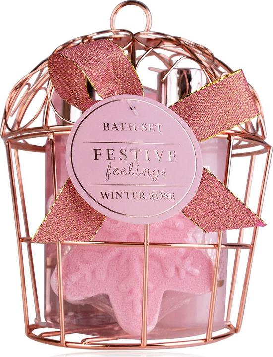 Accentra Geschenkset FESTIVE FEELINGS in Vogelkäfig aus Draht (Körperpflegeset)