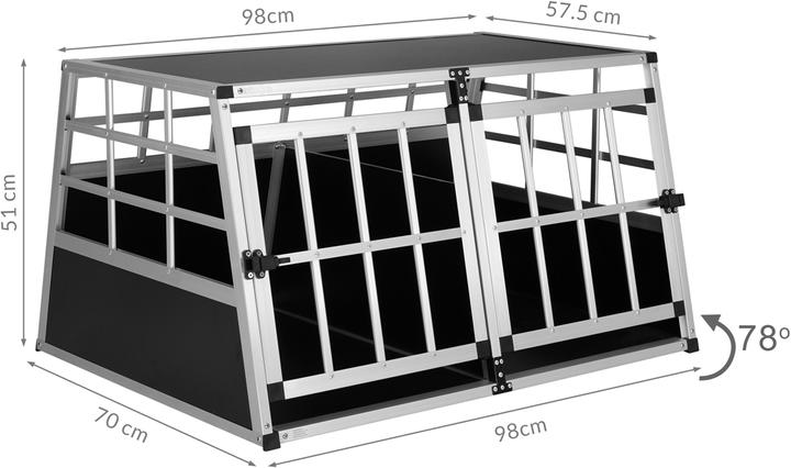 Actual product image Cadoca Double Dog Transport Box (Dog, Lockable)
