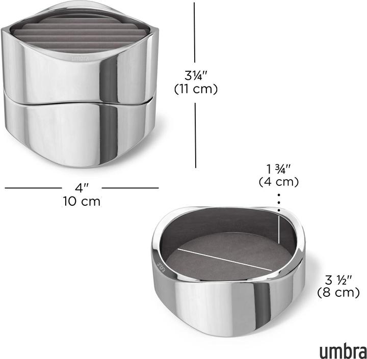 Produktbild Umbra Schmuckschatulle Mavy 11 cm, Silber