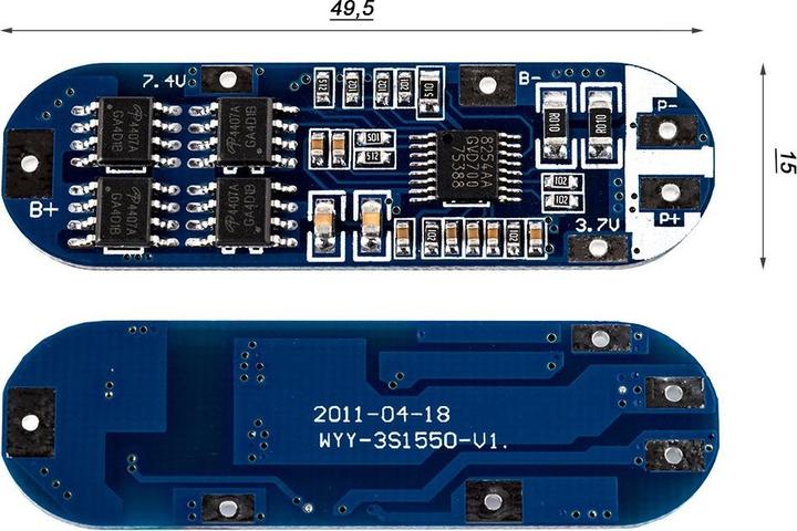 Produktbild Keeppower 3S PCB - XZD-3S1550 (Schutzelektronik)