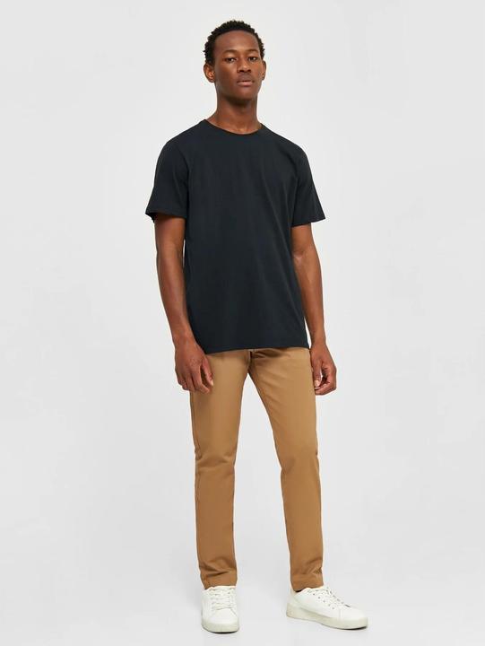 Actual product image KnowledgeCotton Apparel Basic Tee Black Jet (S)