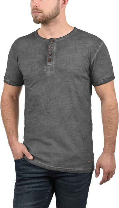 Immagine prodotto Solid Tihn T-Shirt A Maniche Corte Maglietta Da Uomo Con Collo Grandad In Cotone 100% (L)