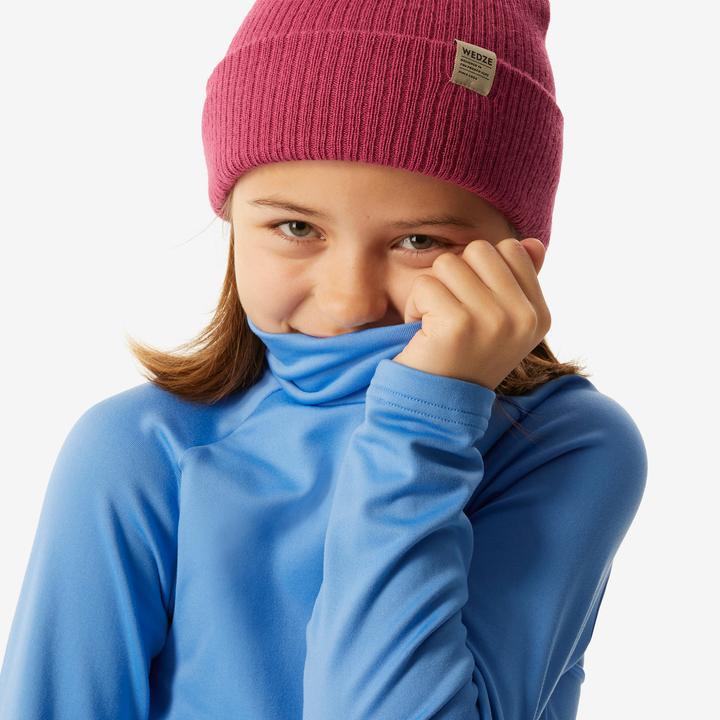 Produktbild Wedze Skiunterwäsche Funktionsshirt Kinder hoher Kragen - BL 500 blau (116)