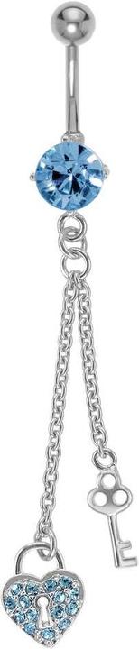 Actual product image Bijouteria Bellypiercing (Stainless steel, Brass, Crystal)