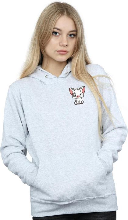 Immagine prodotto Disney Moana Pua The Pig Breast Print Felpa con Cappuccio Donna (L)