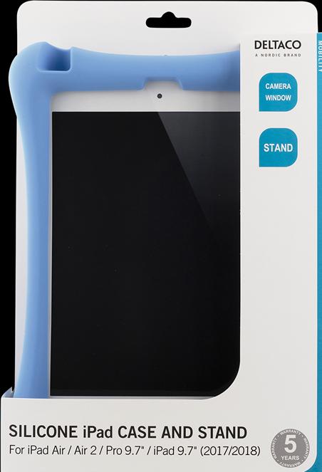 Image du produit Deltaco étui silicone pour iPad Air, Air 2, iPad Pro 9.7 "et iPad 9.7", bleu (iPad Air 2, iPad Air)