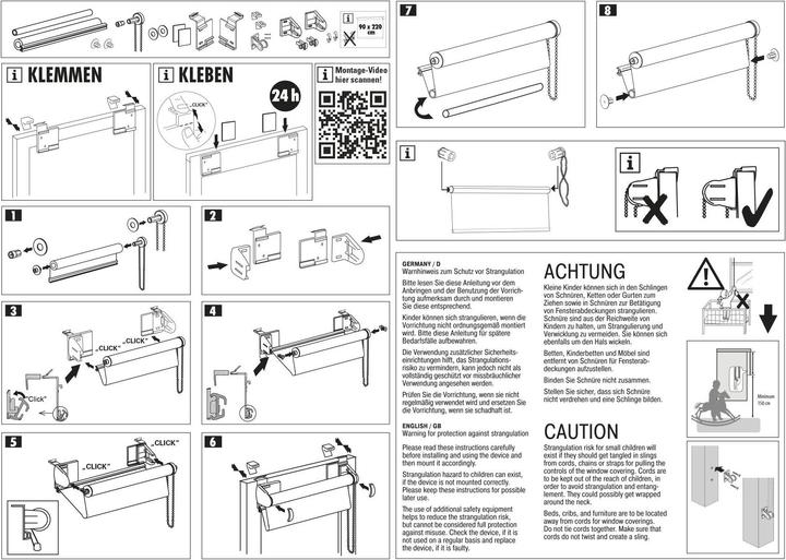 Actual product image Gardinia Easyfix double roller blind (100 x 150 cm)