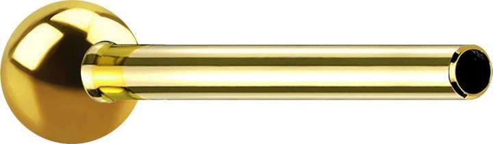Produktbild Star Piercing Micro Threadless Barbell-Stab vergoldet mit Kugel (ohne Messing, Titan G23)