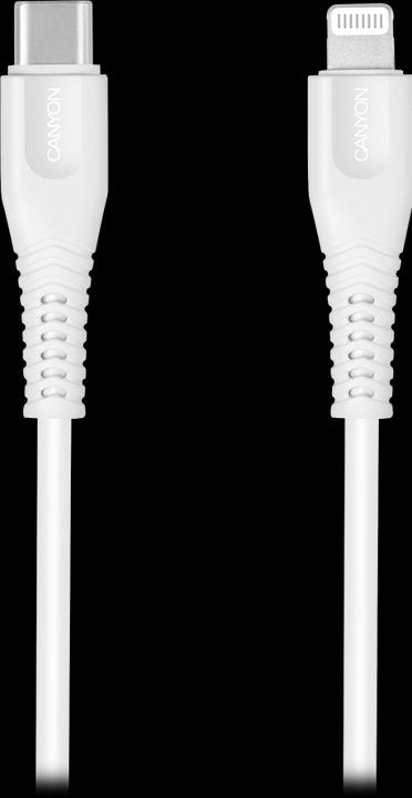 Image du produit Canyon MFI-4 Type C Cable To MFI Lightning for Apple, PVC Mouling,Function : with full feature( data (1.20 m, USB 3.0)