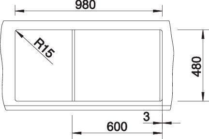 Immagine prodotto Blanco Metra XL 6 S (Lavandino montato in alto, 100 cm, 50 cm)