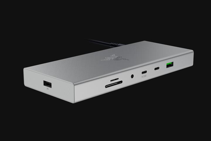 Image du produit Razer NB Acc Dock USB-C 4 Mercury (RC21-02280200-R3EK) (USB-C, 14 Ports)